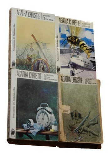 Lote De 4 Libros De Agatha Christie. Selecc. Biblioteca Oro