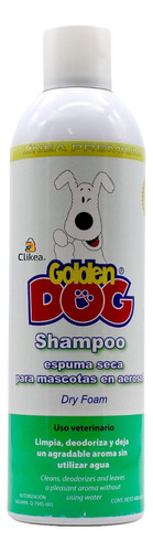 Espuma Para Baño En Seco 400 Ml Shampoo Mascotas Golden Dog