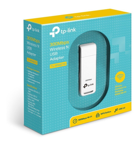 Adaptador Usb Tp-link Tl-wn821n Inalámbrico Wireless N 300mb