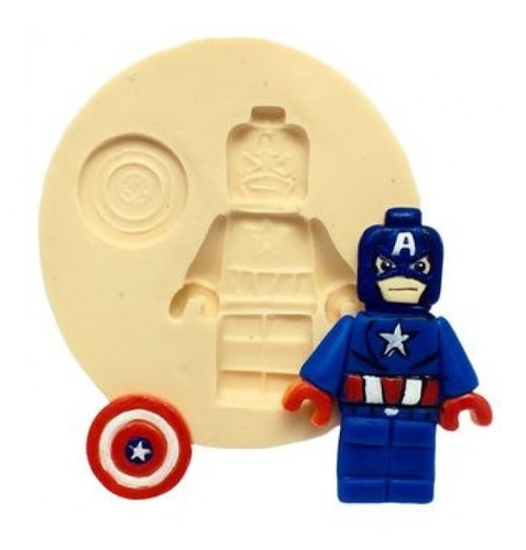  Molde De Silicone Lego Super Heróis Capitão