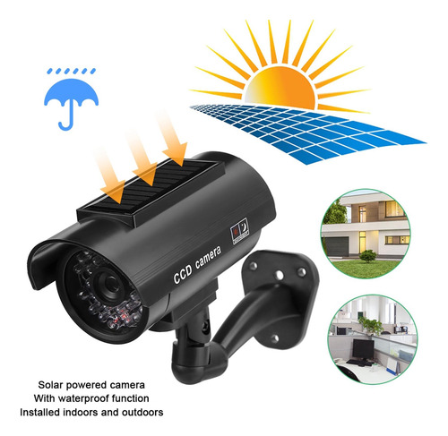 Solar Camara De Seguridad De Simulada Impermeable Con Led