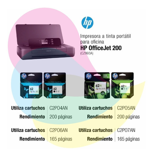 Impressora função única cor HP OfficeJet 200