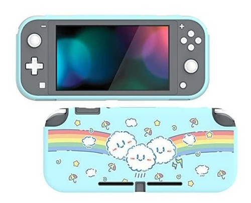 Carcasa Protectora Para Nintendo Switch Lite Arco Iris Nube