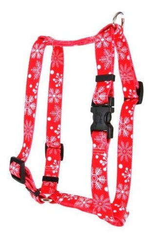 Arnés Roman Snowflakes Perros Rojo Xl