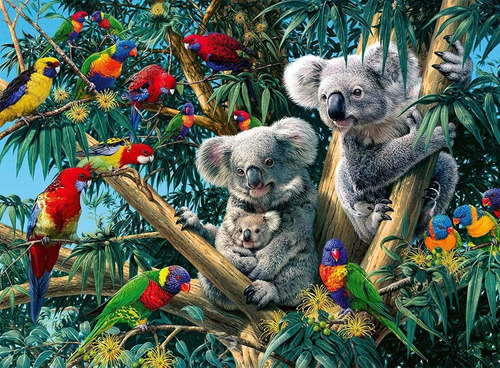 Koalas In A Tree  Rompecabezas De 500 Piezas Para Adult...