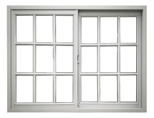 Ventanas De Aluminio Blanco 100x110 Vidrio Repartido 3mm 