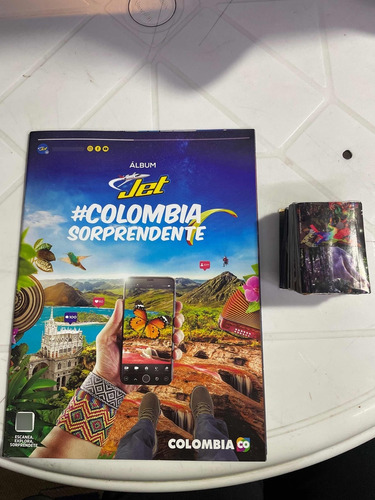 Álbum Jet Colombia Sorprendente + 256 Láminas Para Pegar