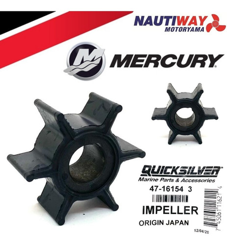 Rotor Bomba Água Mercury 3.3 Hp Original 47 16154-3