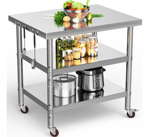 Yitahome Nsf Mesa De Acero Inoxidable Mesa De Trabajo De 30
