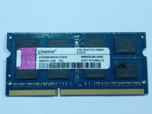 Memoria Ram Kingston Ddr3 2gb Pc3 10600 Laptop