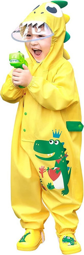 Impermeable Amarillo Cocodrilo Niños, Enterizo Talla 2-4