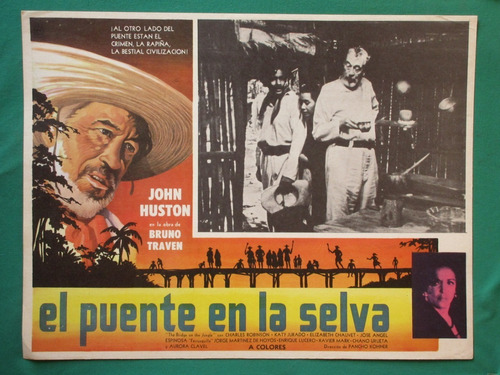 El Puente En La Selva John Huston Original Cartel De Cine