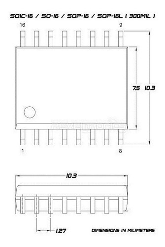 Imagen 2 de 5 de Adaptador Soic 16 Sop 16 A Dip 8 300mil Programador Bios