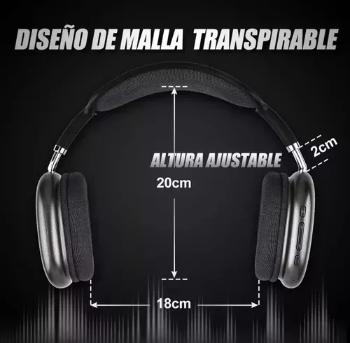 GENERICO Audifonos P9 Plus Bluetooth Micro Sd Cancelacion De Ruido