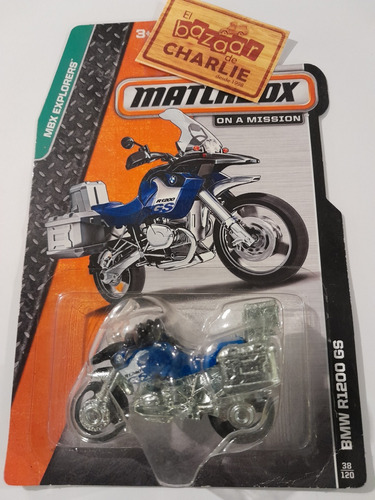 Matchbox | 2013 | Moto | Bmw R1200 Gs Plata/azul