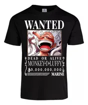 Comprar Polos Wanted Monkey D Luffy Algodón Reactivo Vend G