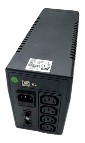 Imagen 2 de 7 de Ups 650va 360w 4 Salidas Iec320-c13 Con Pantalla / Diacon