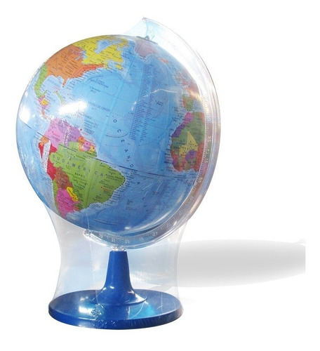 Globo Terraqueo Tridimensional Gira A Escala Mediano Grande