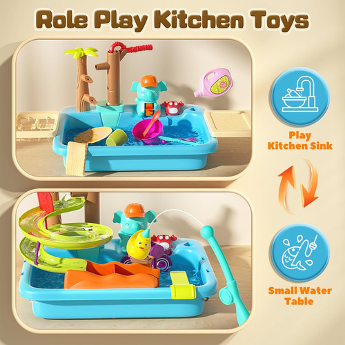Cute Stone Fregadero De Juego Con Agua Corriente, Fregadero