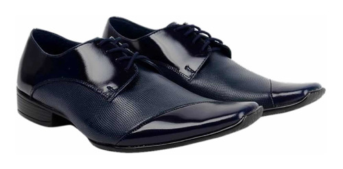 Zapato Hombre Cuero Azul Valor