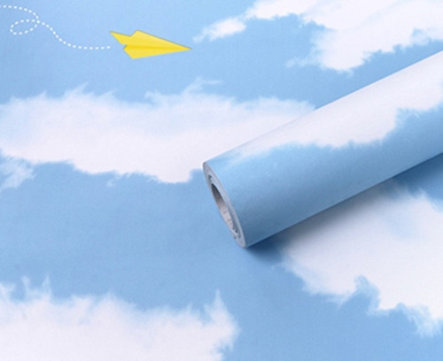 Imagen 3 de 10 de Papel Tapiz Adherible 10m X 45cm Paisaje Nubes Cielo Tp62