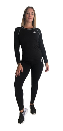 Combo Gdo Kit Remera Térmica + Calza Larga Equipo Mujer