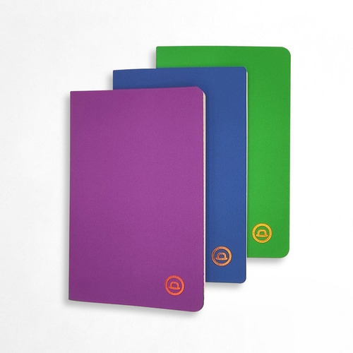 Set Rain 3 Piezas Libretas Cosidas Hoja Puntos Y Lisa 75gr