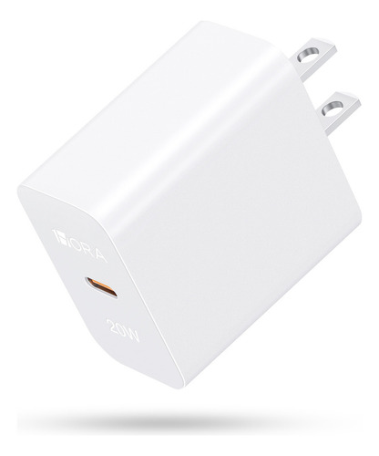 Cargador Tipo C 20w Compatible Con iPhone 1hora Color Blanco
