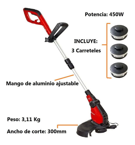 Imagen 2 de 8 de Bordeadora Electrica Einhell 450w Podadora Rebajadora Jardin
