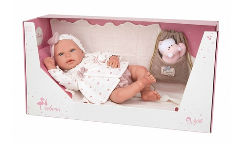 Muñeca Reborn Eva Manta Peluche 45cm Arias España Certificad