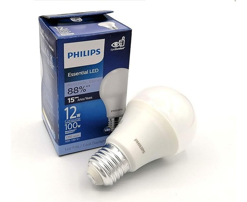 6 Focos Philips Potentes Luz Fría 12 W 1310 Lm Ahorradores Blanco Frío