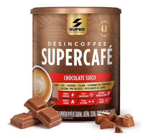 Desincoffe Supercafé Chocolate Suiço Super Nutrition 220g
