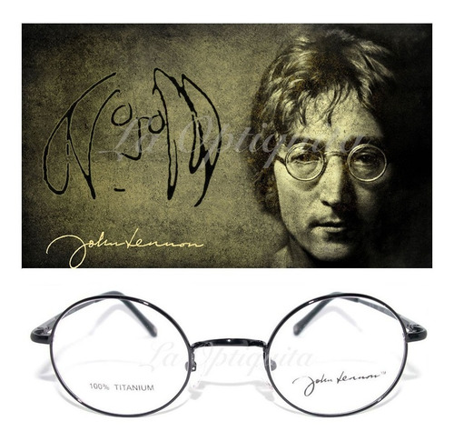 Imagen 2 de 6 de Armazon Lentes Titanio John Lennon Oficial Geek Retro L10!