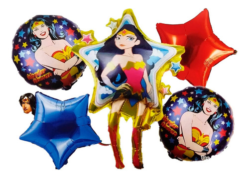 Globos Decoracion Mujer Maravilla Marvel Super Heroes