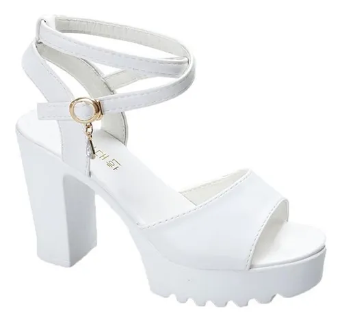 Sandalias deals plataforma branca