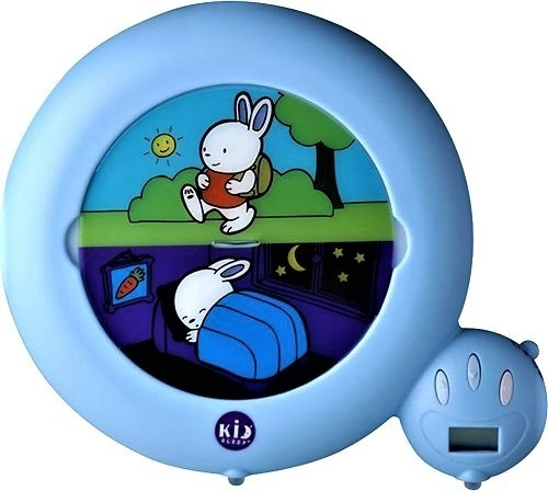 Reloj Despertador Infantil Conejo Azul, Entrenador Nocturno