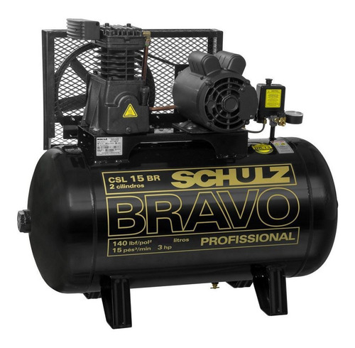 Compresor Schulz Bravo 185 Lts 3hp Monofásico Csl-15br