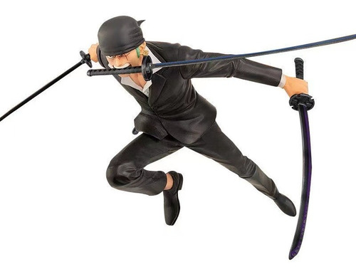 Figura One Piece Roronoa Zoro Dress Rosa En Traje Negro 20cm