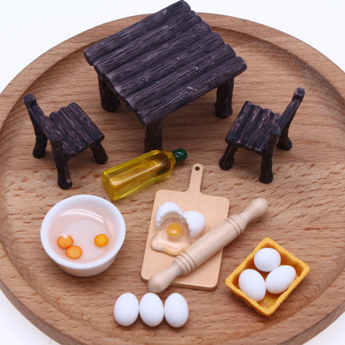 Casa De Muñecas Utensilios De Cocina Miniatura Rodillo Mesa