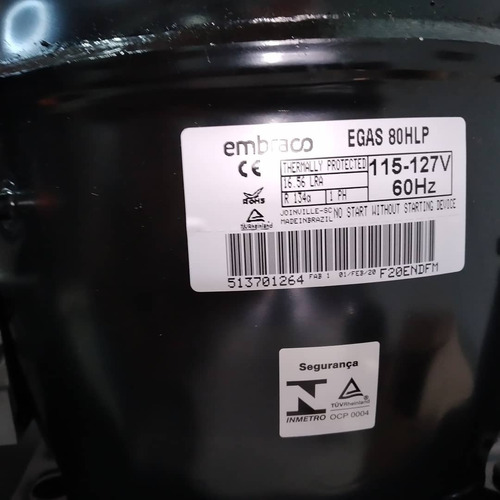 Imagen 2 de 3 de Compresor Para Nevera 1/4 Hp Nuevo