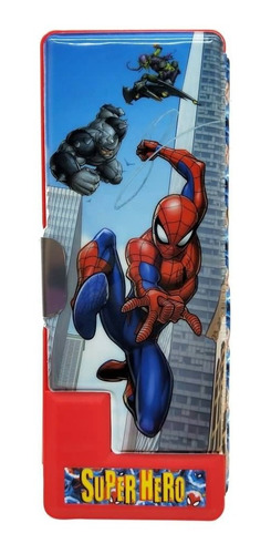 Imagen 2 de 3 de Cartuchera Spiderman Mecanica Ha205 Original