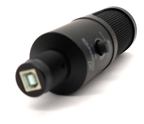 Kit Microfone Condensador Usb Soundvoice Lite Kit Soundcasti Cor Preto