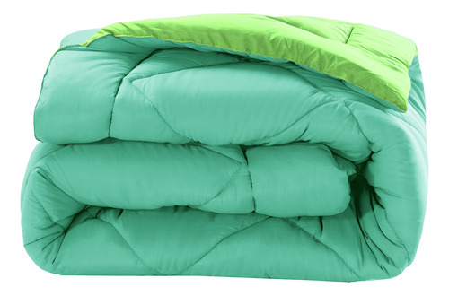 Juego De Edredón Reversible 3 Piezas Individual Aguamarina L