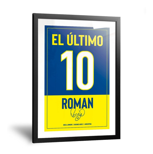 Cuadros Roman Riquelme Camisetas Boca Juniors Futbol 35x50cm