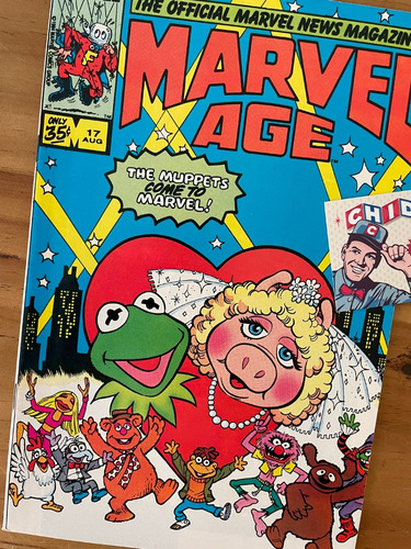 Comic - Marvel Age #17 Wedding Annual #21 Muppets Spider-man
