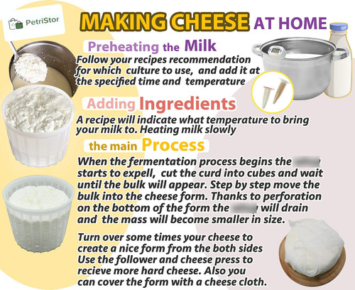 Molde Para Hacer Queso Fresco 2,8 Litros Suministros Cas