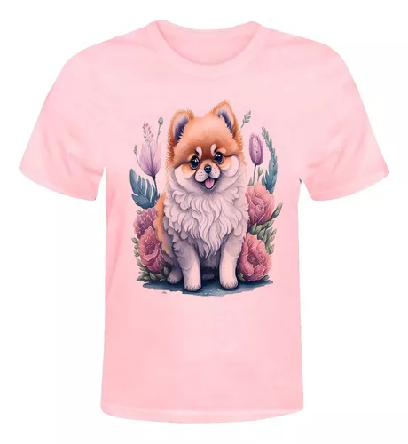 Camiseta Babylook Feminina - Cão Lulu da Pomerânia Mod 02