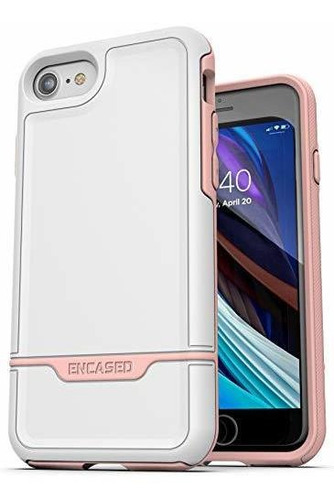 Funda Protectora Rebel Armor Para iPhone SE Blanca Rosa