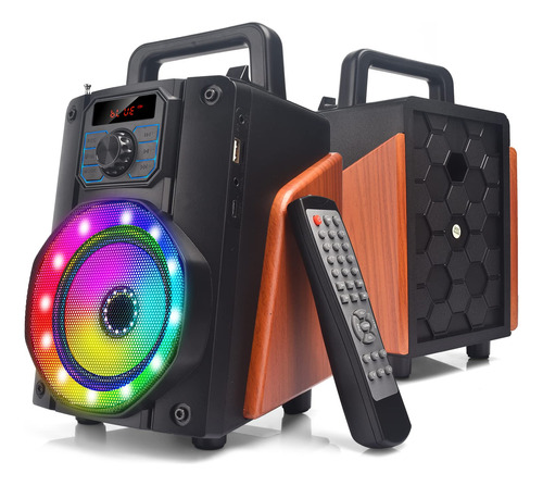 Altavoz Bluetooth Inalambrico Portatil Luz Colorida Estereo