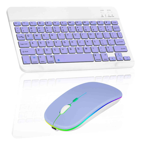 Combo Teclado Mouse Recargable Bluetooth Ultra Delgado Para